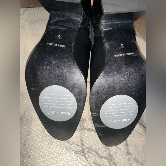 NWOT Everlane Women’s black leather ankle heeled boots booties 5 - Picture 14 of 14